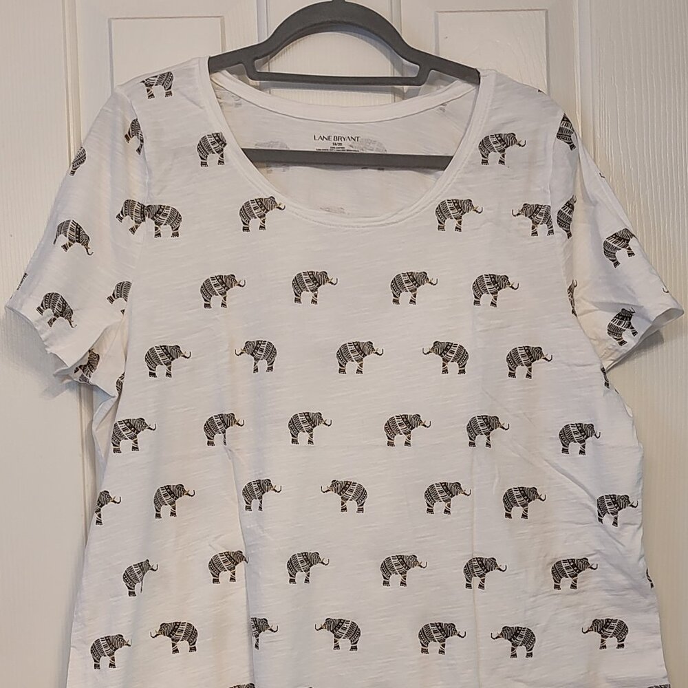 Women's Lane Bryant Short Sleeve White Tshirt